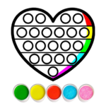 Glitter Pop It Coloring Game MOD APK 2.3 (Unlimited Money)