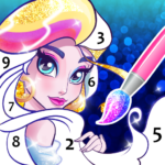 Princess Color by Number Game MOD APK v1.6.8 Unlimited Money