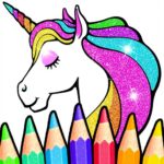 Rainbow Glitter Coloring Book MOD APK v7.1 Unlimited Money